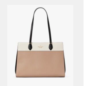 NEW 	
Madison Colorblock Saffiano Leather East West Laptop Tote